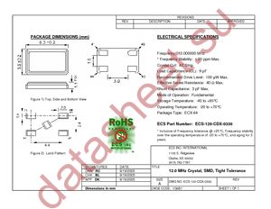 ECS-120-CD-0330-TR datasheet  